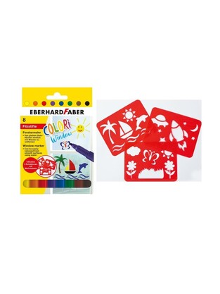 EBERHARD FABER ΜΑΡΚΑΔΟΡΟΙ ΓΙΑ ΤΖΑΜΙΑ 8 ΧΡΩΜΑΤΑ ΚΑΙ 3 ΣΤΕΝΣΙΛ 550022