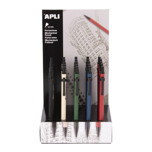 APLI ΜΗΧΑΝΙΚΟ ΜΟΛΥΒΙ ΜΕΤΑΛΛΙΚΟ ΕΞΑΓΩΝΟ 0.7mm ΜΠΛΕ 19617