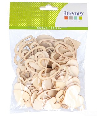 ARTEMIO ΣΕΤ ΞΥΛΙΝΕΣ ΚΑΡΔΙΕΣ 129ΤΜΧ 14002088