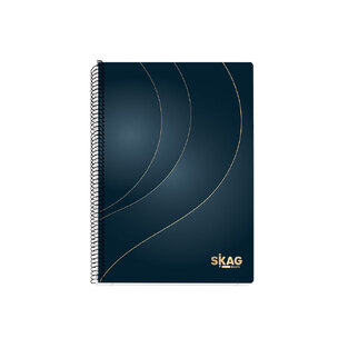 SKAG ΤΕΤΡΑΔΙΟ ΣΠΙΡΑΛ A4 (21x29,7cm) 2 ΘΕΜΑΤΩΝ 60φ GOLD ΜΠΛΕ ΧΡΥΣΟ 303286