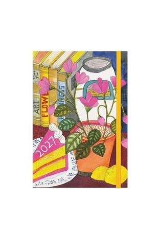 2027 ΗΜΕΡΟΛΟΓΙΟ ΗΜΕΡΗΣΙΟ 14x21cm COLLAGE a ART FLOWER ΜΕ ΛΑΣΤΙΧΟ ΚΑΙ ΣΤΥΛΟΘΗΚΗ 72073 (ΛΙΝΑΡΔΑΤΟΣ)