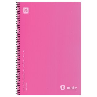 SPECIAL BY TYPOTRUST ΤΕΤΡΑΔΙΟ ΣΠΙΡΑΛ T MATE ΠΛΑΣΤΙΚΟ ΑΔΙΑΦΑΝΟ ΕΞΩΦΥΛΛΟ A4 (21x29,7cm) 3 ΘΕΜΑΤΩΝ 90φ ΦΟΥΞΙΑ