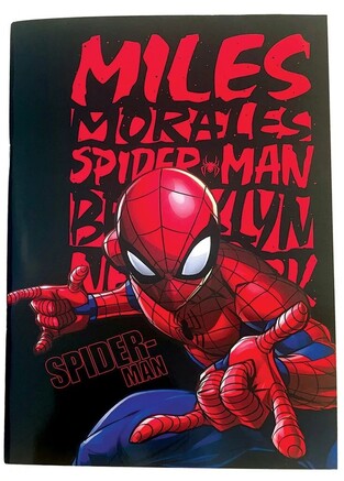 GIM ΤΕΤΡΑΔΙΟ ΚΑΡΦΙΤΣΑ 17x25cm 40φ SPIDERMAN ΜΑΥΡΟ 337 11400