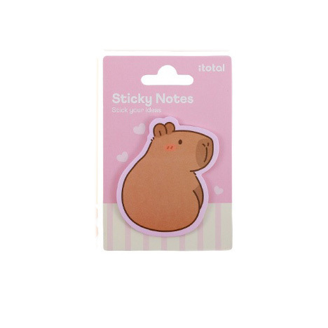 I TOTAL ΑΥΤΟΚΟΛΛΗΤΑ ΧΑΡΤΑΚΙΑ ΣΗΜΕΙΩΣΕΩΝ CAPYBARA ΡΟΖ XL3102L