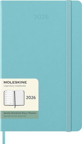 2026 ΗΜΕΡΟΛΟΓΙΟ MOLESKINE LARGE (13x21cm) HARD COVER AQUAMARINE WEEKLY DIARY PLANNER (ΕΒΔΟΜΑΔΙΑΙΟ ΗΜΕΡΟΛΟΓΙΟ ΕΤΟΥΣ)