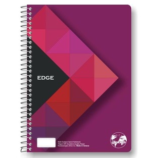 GLOBUS ΤΕΤΡΑΔΙΟ ΣΠΙΡΑΛ 17x25cm 2 ΘΕΜΑΤΩΝ 60φ EDGE ΡΟΖ ED21