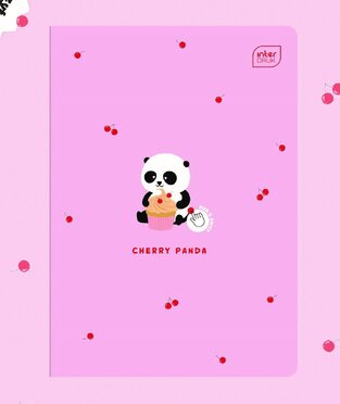 INTERDRUK ΤΕΤΡΑΔΙΟ ΚΑΡΦΙΤΣΑ 17x25cm ΑΡΩΜΑΤΙΚΟ 40φ CHERRY PANDA