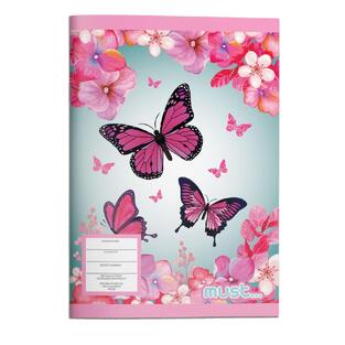 MUST ΤΕΤΡΑΔΙΟ ΚΑΡΦΙΤΣΑ 17x25cm 40φ BUTTERFLY 584679