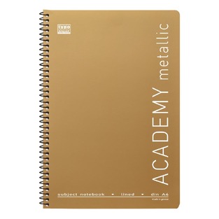 TYPOTRUST ΤΕΤΡΑΔΙΟ ΣΠΙΡΑΛ ACADEMY METALLICS A4 (21x29,7cm) 2 ΘΕΜΑΤΩΝ 60φ ΧΡΥΣΑΦΙ