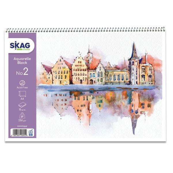 SKAG ΜΠΛΟΚ ΑΚΟΥΑΡΕΛΑΣ ΕΠΟΧΕΣ No2 20x30cm 15φ 250gr 256919