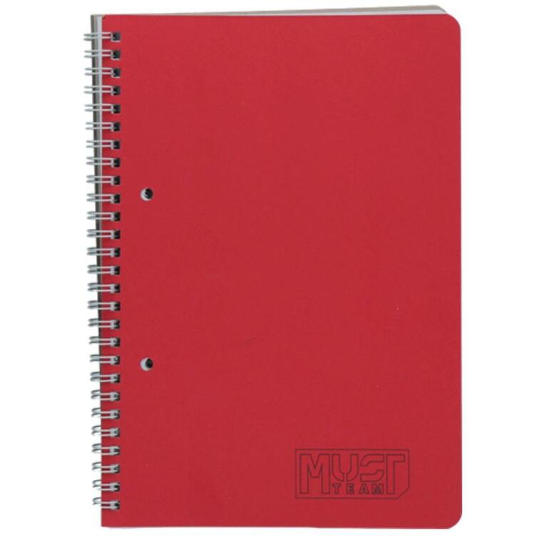 MUST TEAM ΤΕΤΡΑΔΙΟ ΣΠΙΡΑΛ 17x25cm 3 ΘΕΜΑΤΩΝ ΠΕΡΦΟΡΕ ΜΕ ΤΡΥΠΕΣ CRAFT 90φ ΚΟΚΚΙΝΟ 579880