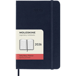 2026 ΗΜΕΡΟΛΟΓΙΟ MOLESKINE POCKET (9x14cm) HARD COVER SAPPHIRE BLUE DAILY DIARY PLANNER (ΗΜΕΡΗΣΙΟ ΗΜΕΡΟΛΟΓΙΟ ΕΤΟΥΣ)