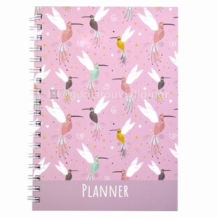 ΣΗΜΕΙΩΜΑΤΑΡΙΟ ΣΠΙΡΑΛ PLANNER 17x24cm 100φ ΡΟΖ ΜΕ ΠΟΥΛΙΑ 582346