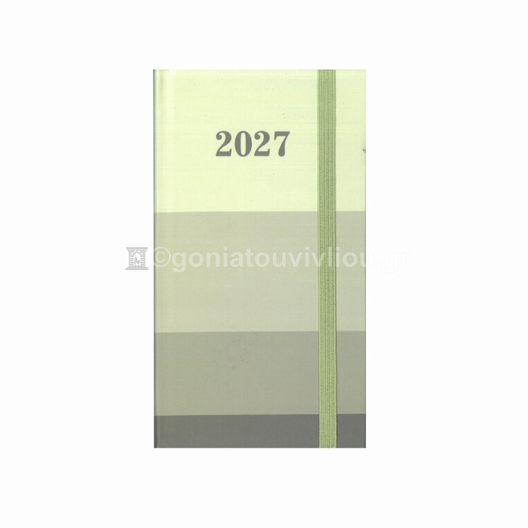 2027 ΗΜΕΡΟΛΟΓΙΟ ΕΒΔΟΜΑΔΙΑΙΟ ΑΤΖΕΝΤΑ 8x16cm STRIPES ΠΡΑΣΙΝΟ ΜΕ ΛΑΣΤΙΧΟ 587883 (TESORO)