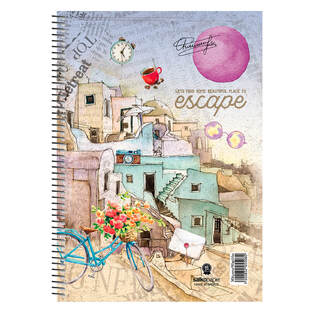 SALKO ΤΕΤΡΑΔΙΟ ΣΠΙΡΑΛ A4 (21x29,7cm) 3 ΘΕΜΑΤΩΝ 90φ ESCAPE ΠΟΔΗΛΑΤΟ ΜΕ ΛΟΥΛΟΥΔΙΑ 5508
