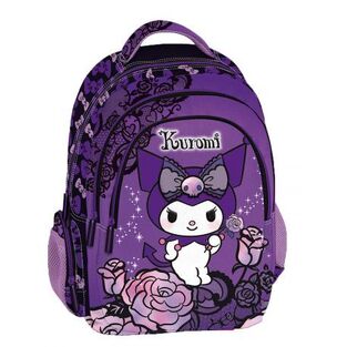 SANRIO ΣΧΟΛΙΚΗ ΤΣΑΝΤΑ ΣΑΚΙΔΙΟ ΠΛΑΤΗΣ ΔΗΜΟΤΙΚΟΥ PURPLE KUROMI 252213