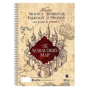 SALKO ΤΕΤΡΑΔΙΟ ΣΠΙΡΑΛ A4 (21x29,7cm) 1 ΘΕΜΑΤΟΣ 30φ HARRY POTTER THE MARAUDERS MAP ΚΑΦΕ 7196