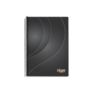 SKAG ΤΕΤΡΑΔΙΟ ΣΠΙΡΑΛ A4 (21x29,7cm) 3 ΘΕΜΑΤΩΝ 60φ GOLD ΓΚΡΙ ΧΡΥΣΟ 303293