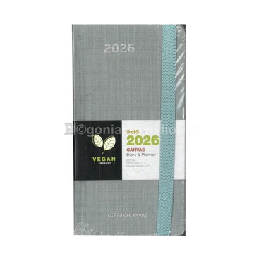 2026 ΗΜΕΡΟΛΟΓΙΟ ΑΤΖΕΝΤΑ ΕΒΔΟΜΑΔΙΑΙΟ CANVAS 9x16cm ΦΥΜΕ ΜΠΛΕ ΜΕ ΛΑΣΤΙΧΟ 626120950 (UNIPAP)