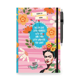 2027 ΗΜΕΡΟΛΟΓΙΟ ΗΜΕΡΗΣΙΟ QUOTE 12x17cm FRIDA KAHLO ΜΕ ΛΑΣΤΙΧΟ / ΣΤΥΛΟ ΚΑΙ ΕΥΡΕΤΗΡΙΟ ΜΗΝΩΝ 890153 (ΤΡΙΠΕΡΙΝΑ)