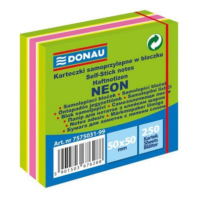 DONAU ΑΥΤΟΚΟΛΛΗΤΑ ΧΑΡΤΑΚΙΑ ΣΗΜΕΙΩΣΕΩΝ ΚΥΒΟΣ MINI 5x5cm NEON ΧΡΩΜΑΤΙΣΤΟΣ ΠΡΑΣΙΝΕΣ ΑΠΟΧΡΩΣΕΙΣ 250φ 757503199