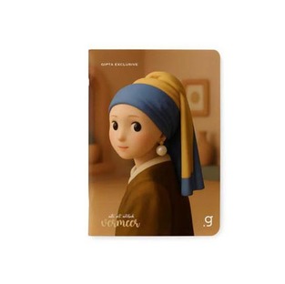 UNIPAP GIPTA ΤΕΤΡΑΔΙΟ ΚΑΡΦΙΤΣΑ 17x25cm 40φ CUTE ART VERMEER PEARL GIRL 35587