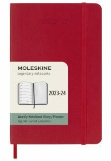 2023 2024 ΗΜΕΡΟΛΟΓΙΟ MOLESKINE POCKET (9x14cm) SOFT COVER SCARLET RED WEEKLY DIARY (ΕΒΔΟΜΑΔΙΑΙΟ ΗΜΕΡΟΛΟΓΙΟ 18ΜΗΝΟ)