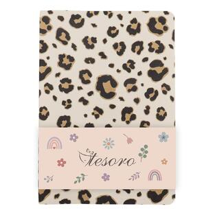 TESORO ΣΗΜΕΙΩΜΑΤΑΡΙΟ FLEXI DOTS 14x20cm 96φ ΜΕ ΓΡΑΜΜΕΣ ΚΑΦΕ ANIMAL PRINT 582407