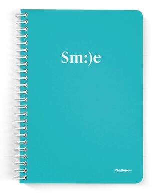 DASKALOU ΤΕΤΡΑΔΙΟ ΣΠΙΡΑΛ A4 (21x29,7cm) 3 ΘΕΜΑΤΩΝ 90φ SLOGAN SMILE (SOFT TOUCH ΕΞΩΦΥΛΛΟ)
