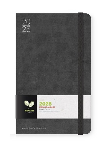 2025 ΗΜΕΡΟΛΟΓΙΟ ΗΜΕΡΗΣΙΟ 9x14cm MEMORANDUM ΑΝΘΡΑΚΙ ΜΕ ΛΑΣΤΙΧΟ 625130990D (UNIPAP)