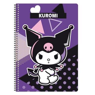 GRAFFITI ΤΕΤΡΑΔΙΟ ΣΠΙΡΑΛ 17x25cm 2 ΘΕΜΑΤΩΝ 60φ KUROMI POPART ΜΩΒ 26202