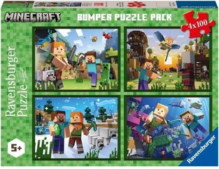 RAVENSBURGER ΠΑΖΛ 4Χ100τεμ MINECRAFT 057160