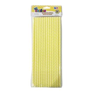 THE LITTLIES ΚΑΛΑΜΑΚΙΑ ΧΑΡΤΙΝΑ 19MM 25 ΤΕΜΑΧΙΑ ΡΙΓΕ ΑΣΠΡΟ ΛΕΥΚΟ ΚΙΤΡΙΝΟ 646708