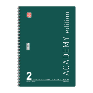 SPECIAL BY TYPOTRUST ΤΕΤΡΑΔΙΟ ΣΠΙΡΑΛ ACADEMY A4 (21x29,7cm) 2 ΘΕΜΑΤΩΝ 60φ ΠΡΑΣΙΝΟ
