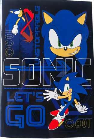 GIM ΤΕΤΡΑΔΙΟ ΚΑΡΦΙΤΣΑ 17x25cm 40φ SONIC THE HEDGEHOG LETS GO 33481400