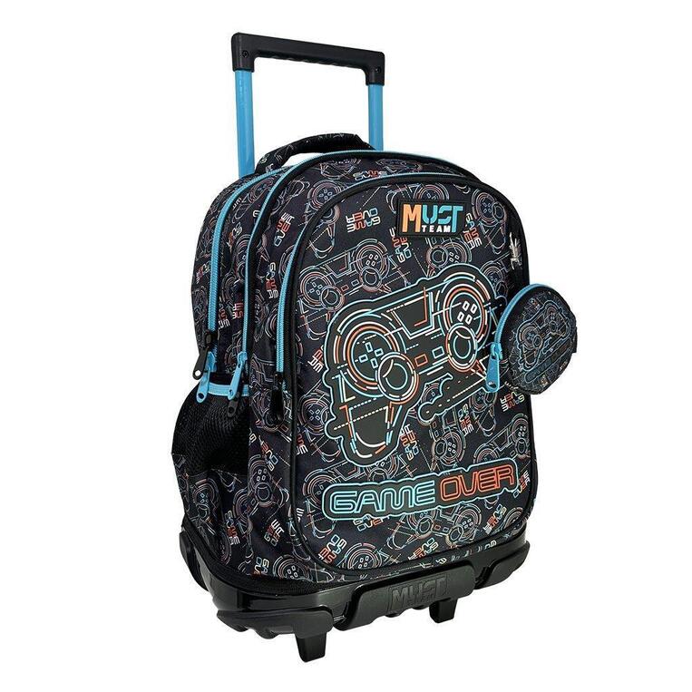 MUST TEAM ΣΧΟΛΙΚΗ ΤΣΑΝΤΑ ΣΑΚΙΔΙΟ TROLLEY ΤΡΟΛΕΙ ΔΗΜΟΤΙΚΟΥ 3 ΘΗΚΕΣ GAME OVER 586247