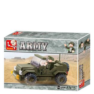 SLUBAN ΠΑΙΔΙΚΟ ΠΑΙΧΝΙΔΙ ΜΕ ΤΟΥΒΛΑΚΙΑ B0296 ARMY JEEP (ΣΤΡΑΤΙΩΤΙΚΟ ΤΖΙΠ) 121PCS