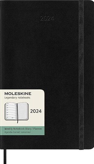 2024 ΗΜΕΡΟΛΟΓΙΟ MOLESKINE LARGE (13x21cm) SOFT COVER BLACK WEEKLY DIARY (ΕΒΔΟΜΑΔΙΑΙΟ ΗΜΕΡΟΛΟΓΙΟ ΕΤΟΥΣ)