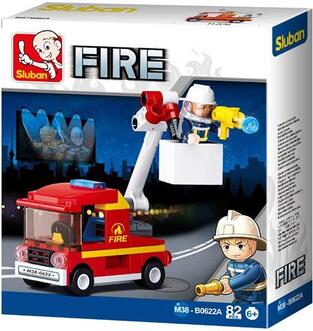 SLUBAN ΠΑΙΔΙΚΟ ΠΑΙΧΝΙΔΙ ΜΕ ΤΟΥΒΛΑΚΙΑ B0622A FIRE ΓΕΡΑΝΟΣ ΠΥΡΟΣΒΕΣΤΙΚΗΣ 82pcs