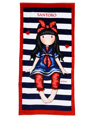 SANTORO GORJUSS ΠΕΤΣΕΤΑ ΘΑΛΑΣΣΗΣ 75Χ150 100% COTTON ΒΑΜΒΑΚΙ LITTLE FISHES (ΝΑΥΤΑΚΙ ΣΕ ΠΕΤΣΕΤΑ) SA91012