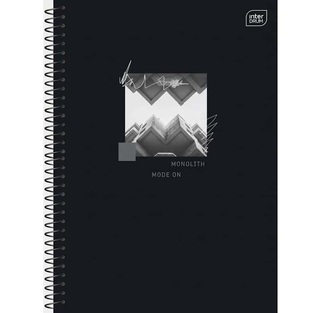 INTERDRUK ΤΕΤΡΑΔΙΟ ΣΠΙΡΑΛ A4 (21x29,7cm) 3 ΘΕΜΑΤΩΝ 90φ ARCHITECTONIC MONOLITH MODE ON ΜΑΥΡΟ