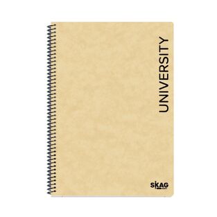 SKAG ΤΕΤΡΑΔΙΟ ΣΠΙΡΑΛ 17x25cm 3 ΘΕΜΑΤΩΝ 150φ UNIVERSITY PLUS ΜΠΕΖ 312851
