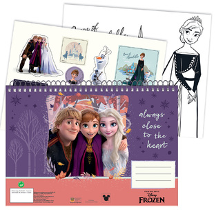 GIM ΜΠΛΟΚ ΖΩΓΡΑΦΙΚΗΣ ΜΕ ΑΥΤΟΚΟΛΛΗΤΑ 23x33cm 40φ FROZEN ALWAYS CLOSE TO THE HEART 34172416