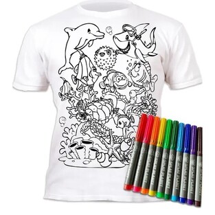 SPLAT PLANET ΜΠΛΟΥΖΑΚΙ T SHIRT ΞΑΝΑ ΖΩΓΡΑΦΙΣΕ ΤΟ ΜΕ 10 ΜΑΡΚΑΔΟΡΟΥΣ (9-11 ΕΤΩΝ) SEA LIFE 067293