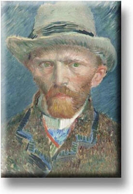 LANZFELD EDITIONS ΜΑΓΝΗΤΑΚΙ ΨΥΓΕΙΟΥ 8x5,5cm VAN GOGH SELF PORTRAIT LAMF0213