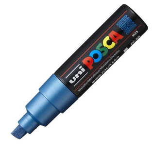 POSCA ΜΑΡΚΑΔΟΡΟΣ ΧΟΝΔΡΟΣ PC8KT ΜΕΤΑΛΛΙΚΟ ΜΠΛΕ