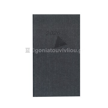 2026 ΗΜΕΡΟΛΟΓΙΟ ΑΤΖΕΝΤΑ ΕΒΔΟΜΑΔΙΑΙΟ ΚΑΘΕΤΟ ΥΠΟΚΙΤΡΙΝΟ 8x14cm FAN ΜΠΛΕ ΣΚΟΥΡΟ 65 (ΠΛΑΝΟΓΡΑΜΜΑ)