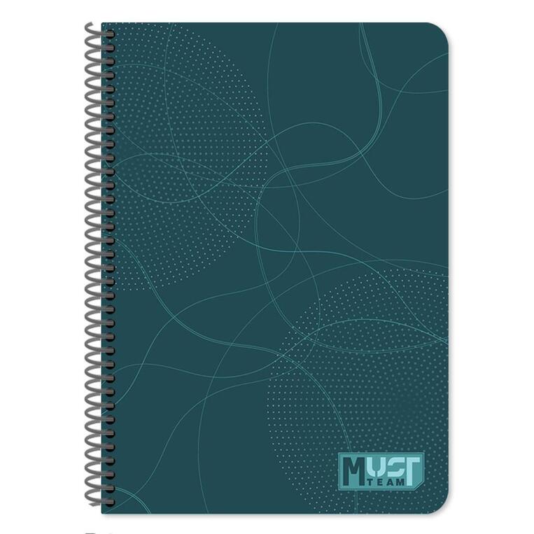 MUST TEAM ΤΕΤΡΑΔΙΟ ΣΠΙΡΑΛ 17x25cm 4 ΘΕΜΑΤΩΝ ΠΕΡΦΟΡΕ ΜΕ ΤΡΥΠΕΣ PP 120φ ΜΠΛΕ 587590