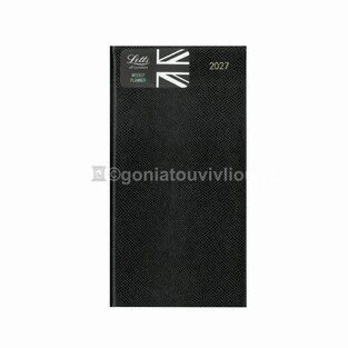 2027 ΗΜΕΡΟΛΟΓΙΟ ΑΤΖΕΝΤΑ LETTS ΕΒΔΟΜΑΔΙΑΙΟ 9x17cm LEGACY SLIM BLACK 27081643