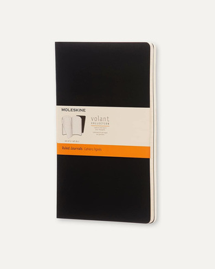 MOLESKINE ΣΗΜΕΙΩΜΑΤΑΡΙΟ VOLANT LARGE (13x21cm) SOFT COVER BLACK RULED NOTEBOOK (ΣΕΤ ΤΩΝ ΔΥΟ) (ΡΙΓΕ)